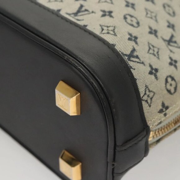 LOUIS VUITTON Monogram Mini Alma Haut Hand Bag Blue M92202 LV Auth 117318 - Picture 2 of 14